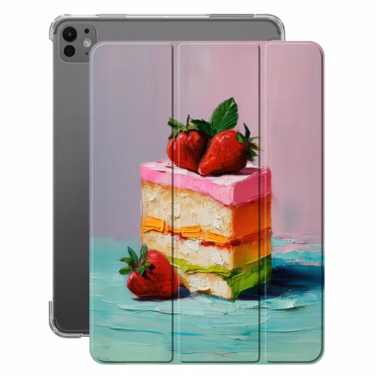 iPad-Hülle - Torte - Erdbeeren - Glasur - Farbenfroh — 1