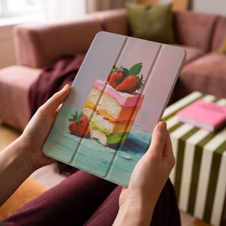 iPad-Hülle - Torte - Erdbeeren - Glasur - Farbenfroh — 4