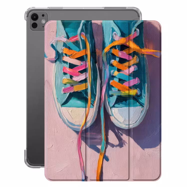 iPad-Hülle - Turnschuhe - Schnürsenkel - Bunt - Farbton — 1