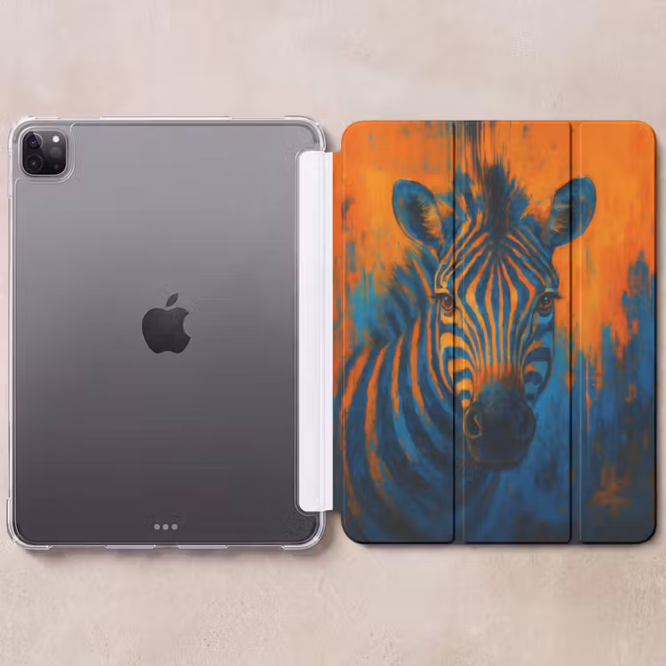 iPad-Hülle - Zebra - Abstrakt - Blau — 6