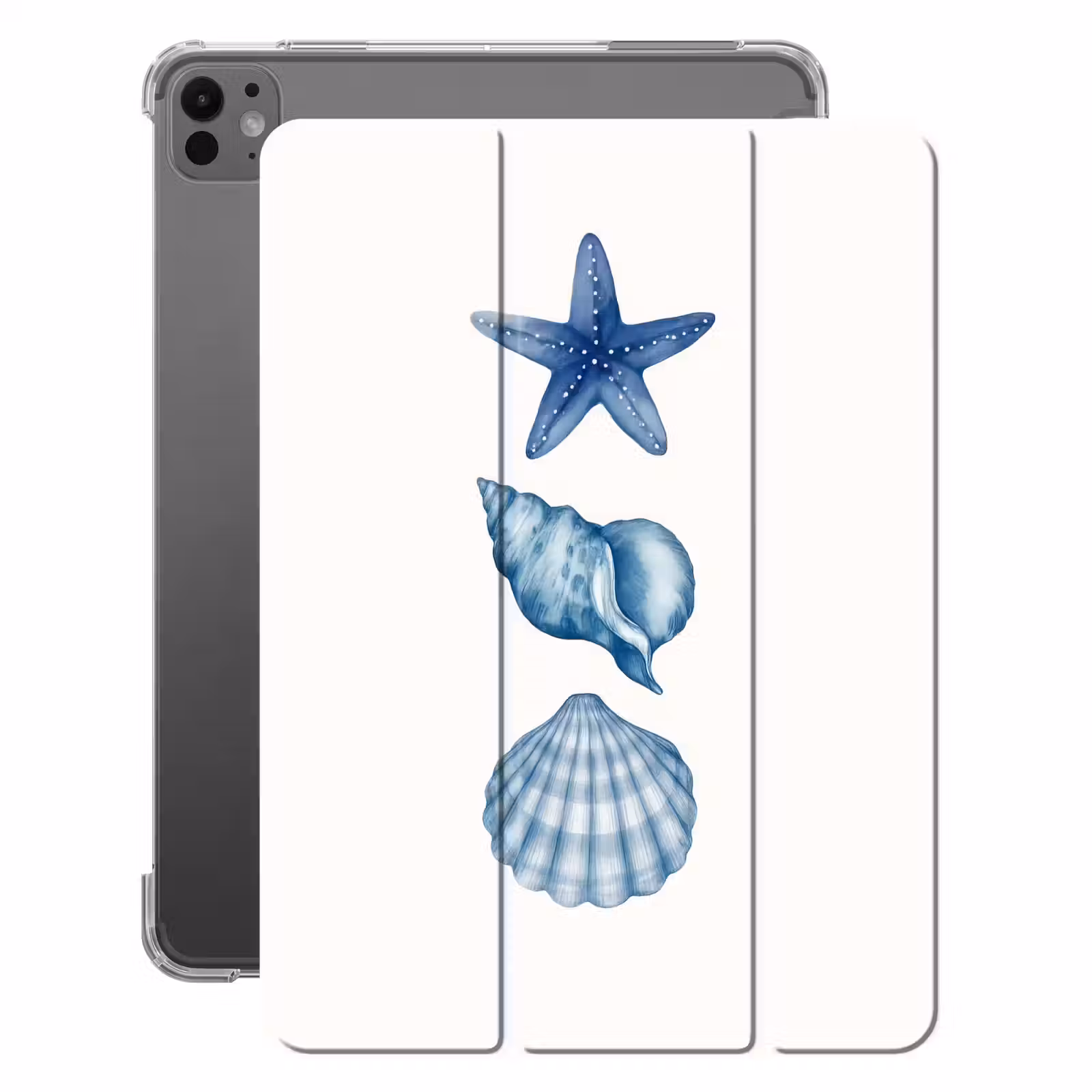 iPad-Hülle - Seestern - Muscheln - Blau — 1
