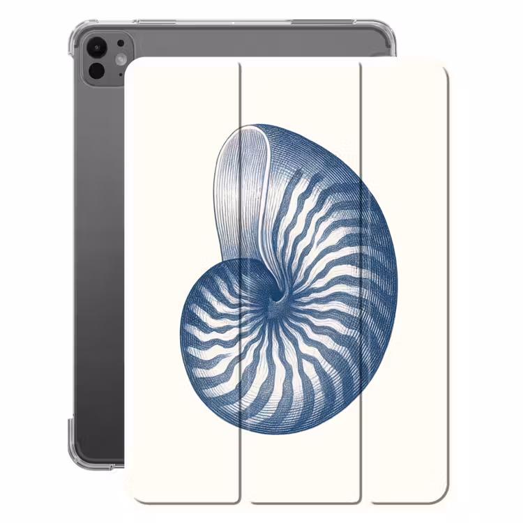 iPad-Hülle - Blau - Muschel - Spirale — 1