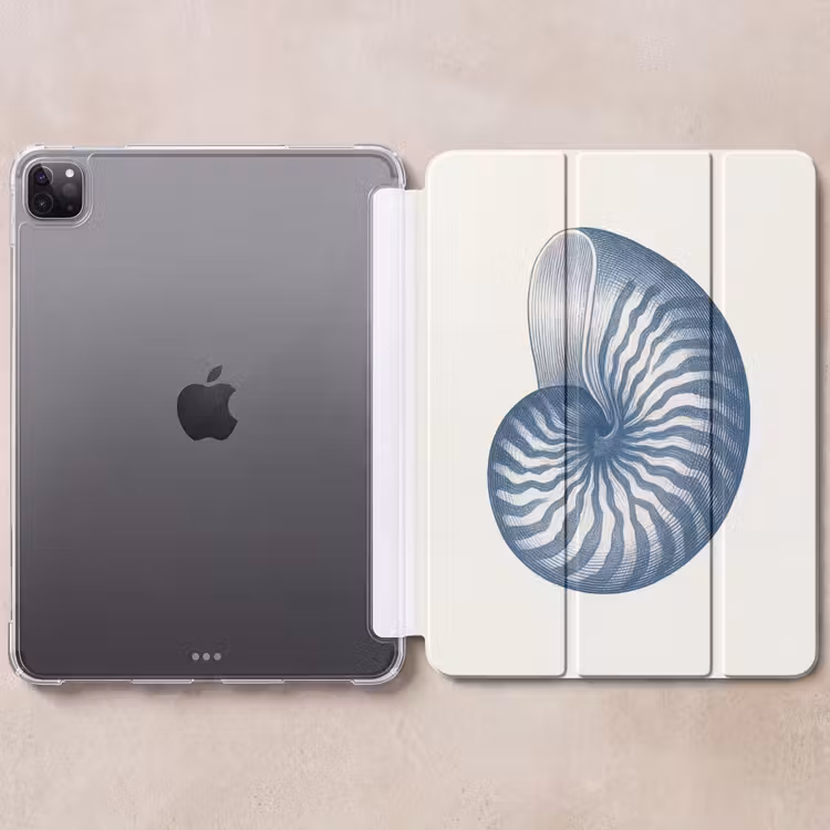 iPad-Hülle - Blau - Muschel - Spirale — 6