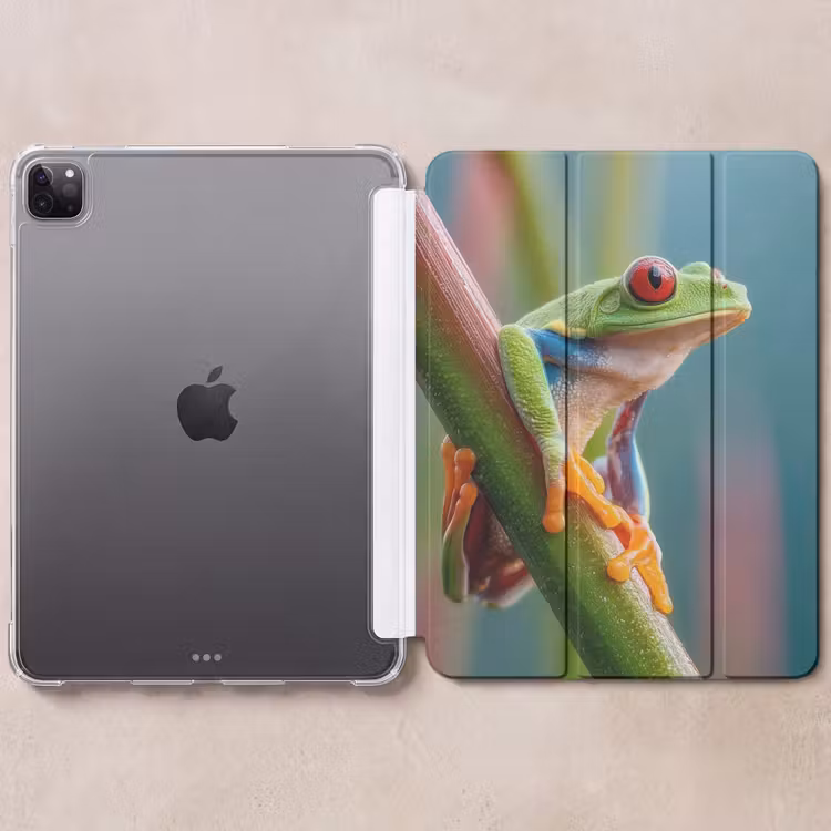 iPad-Hülle - Bunter Frosch - Grüner Stiel - Alert — 6