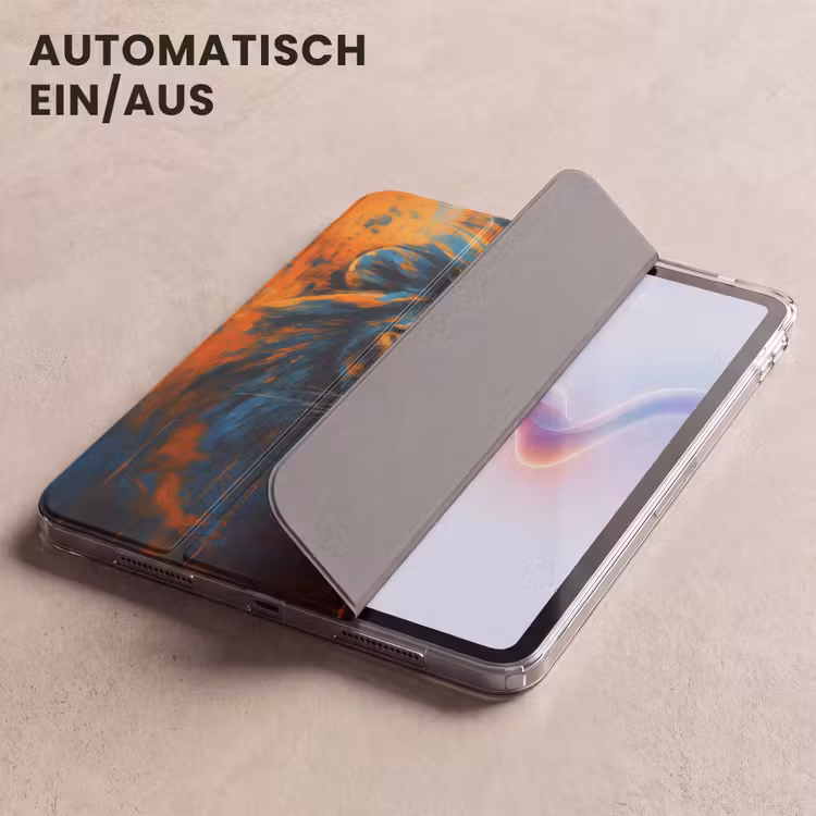 iPad-Hülle - Gemälde - Löwenkopf - Orange — 5