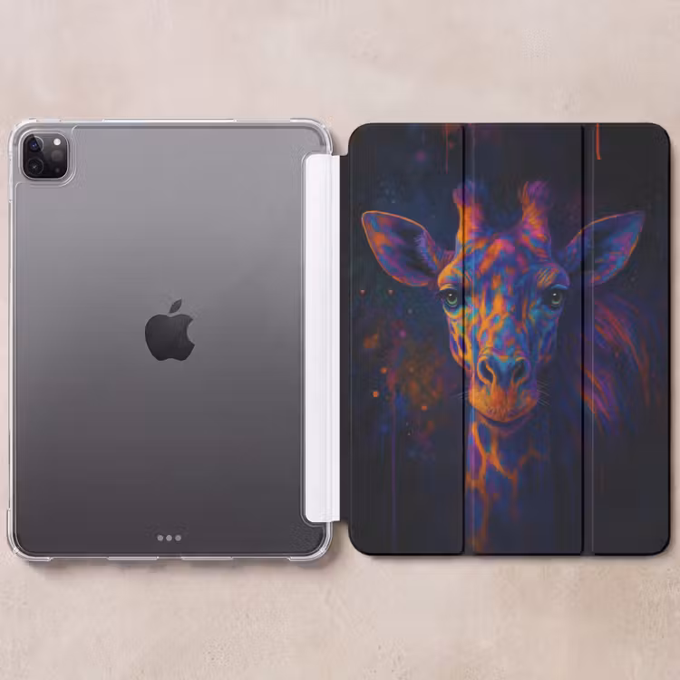 iPad-Hülle - Giraffe - Farbig - Farbspritzer — 6