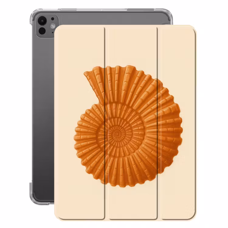 iPad-Hülle - Muschel - Orange - Gerippt — 1