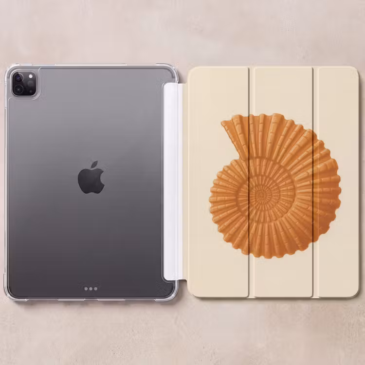 iPad-Hülle - Muschel - Orange - Gerippt — 6
