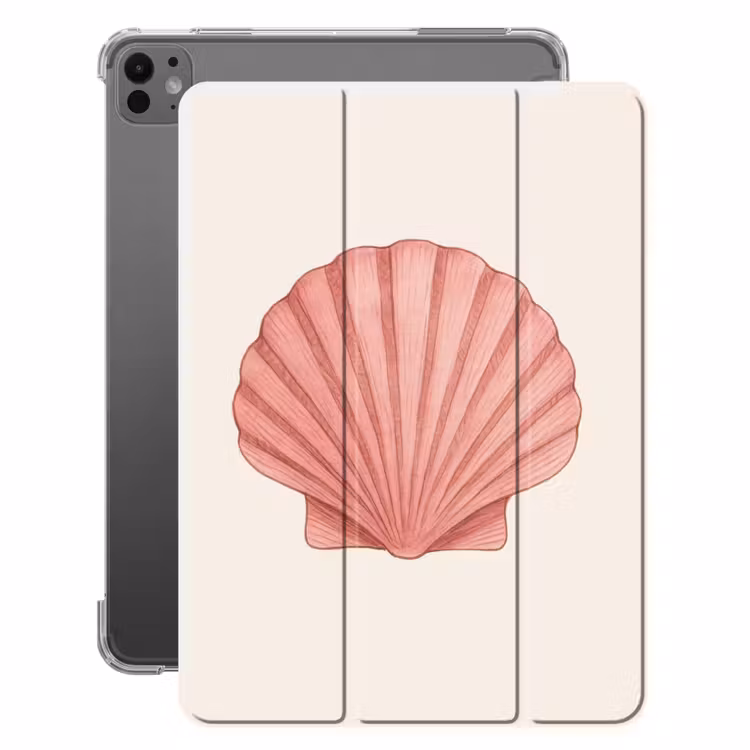 iPad-Hülle - Muschel - Rosa - Gerippt — 1