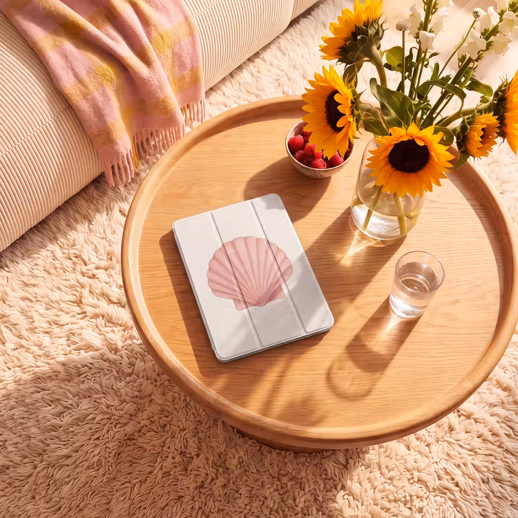 iPad-Hülle - Muschel - Rosa - Gerippt — 2
