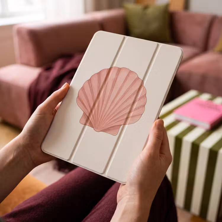 iPad-Hülle - Muschel - Rosa - Gerippt — 4