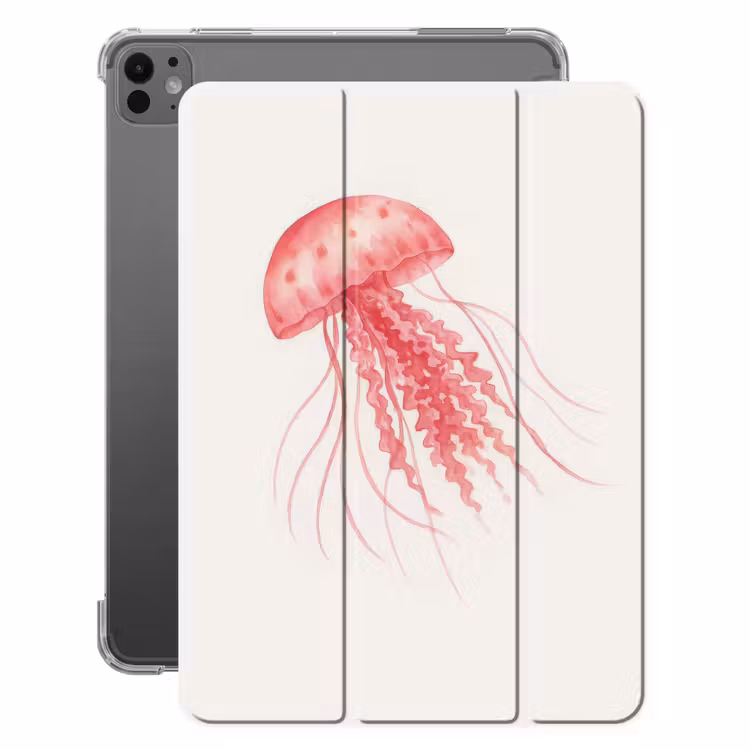 iPad-Hülle - Qualle - Tentakel - Rosa — 1