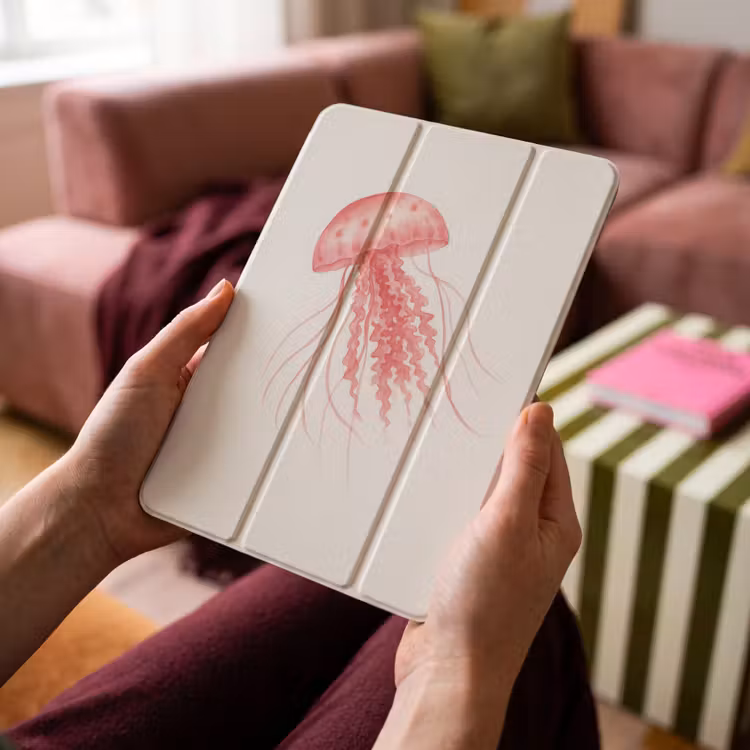 iPad-Hülle - Qualle - Tentakel - Rosa — 4