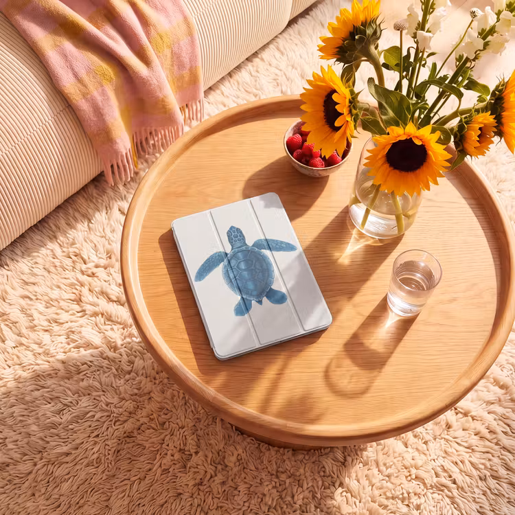 iPad-Hülle - Schildkröte - Blau - Schild — 2