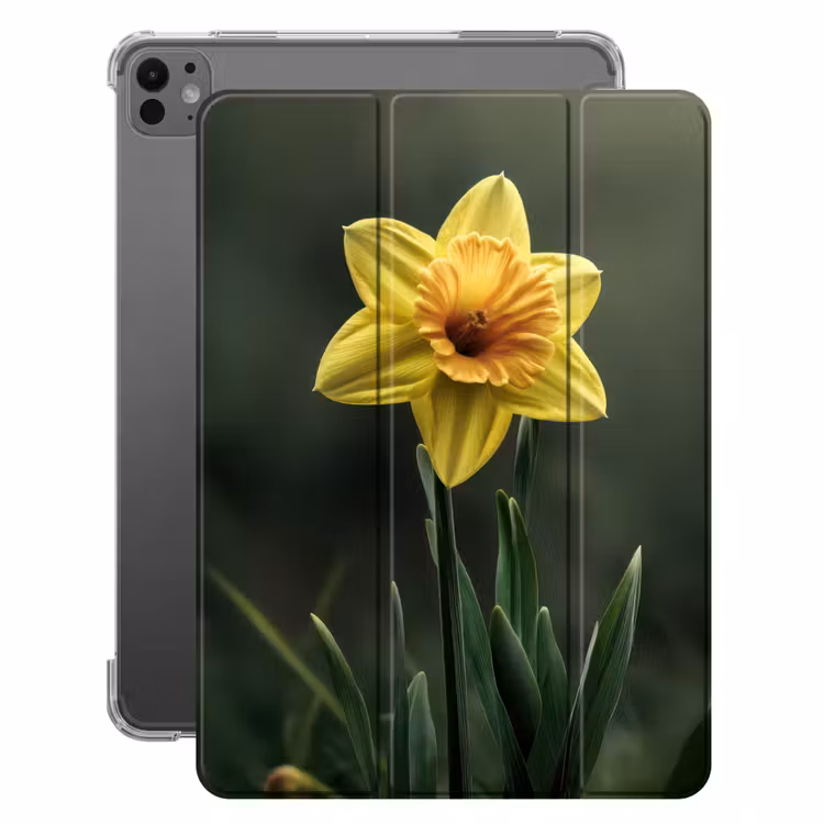 iPad-Hülle - Blume - Narzisse - Gras - Gelb — 1