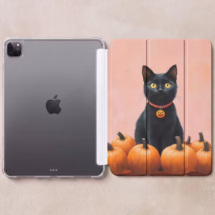 iPad-Hülle - Katze - Kürbis - Rosa — 6