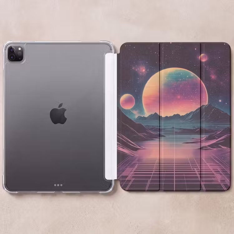 iPad-Hülle - Landschaft - Planeten - Horizont - Violett — 6