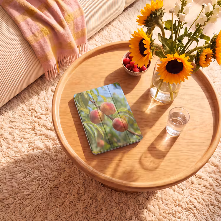 iPad-Hülle - Pfirsich - Blätter - Sonnenlicht — 2