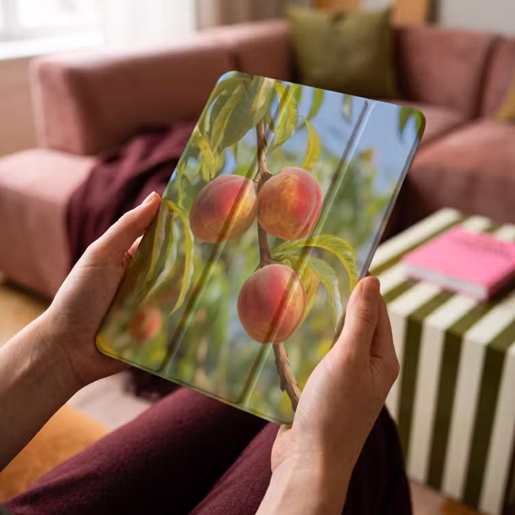 iPad-Hülle - Pfirsich - Blätter - Sonnenlicht — 4