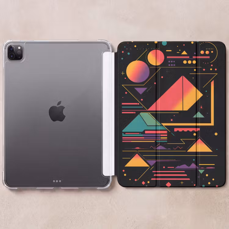 iPad-Hülle - Pyramiden - Kreise - Neonfarben - Geometrisch — 6
