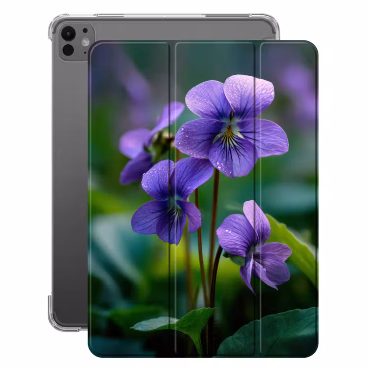 iPad-Hülle - Veilchen - Lila - Blume - Blatt — 1