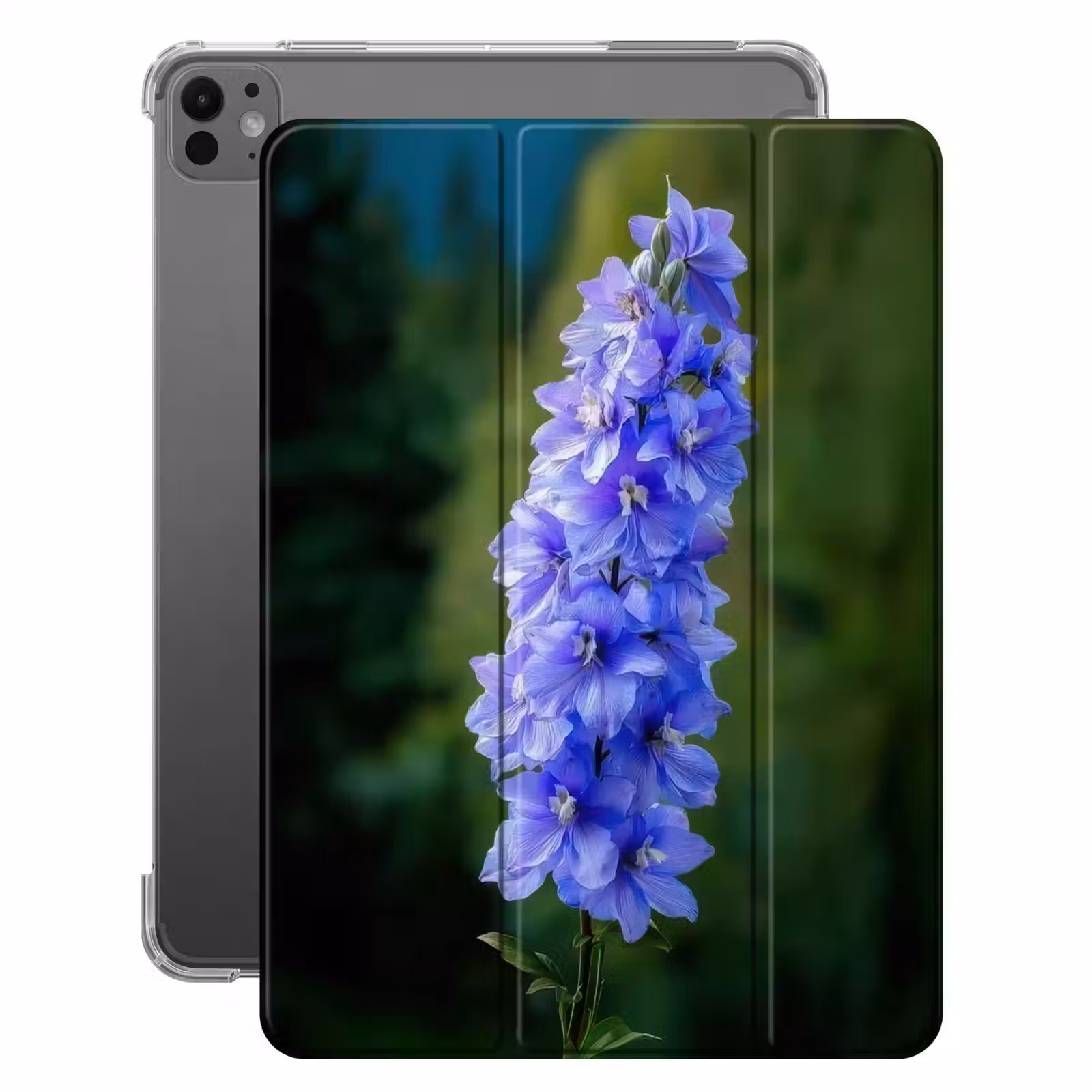 iPad-Hülle - Blumen - Blau - Tannenbaum — 1