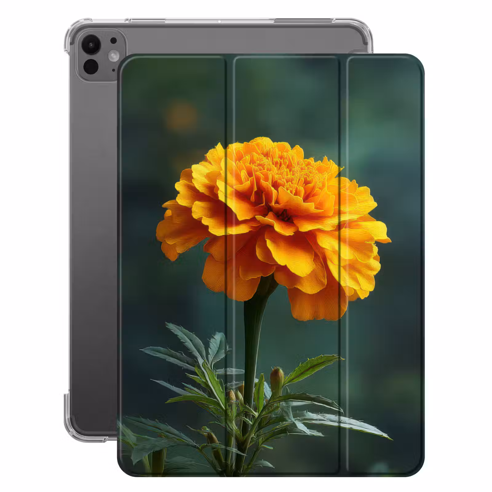 iPad-Hülle - Blütenblätter - Afrikanisch - Orange - Unscharf — 1