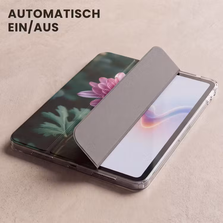 iPad-Hülle - Blatt - Chrysantheme - Rosa - Schatten — 5
