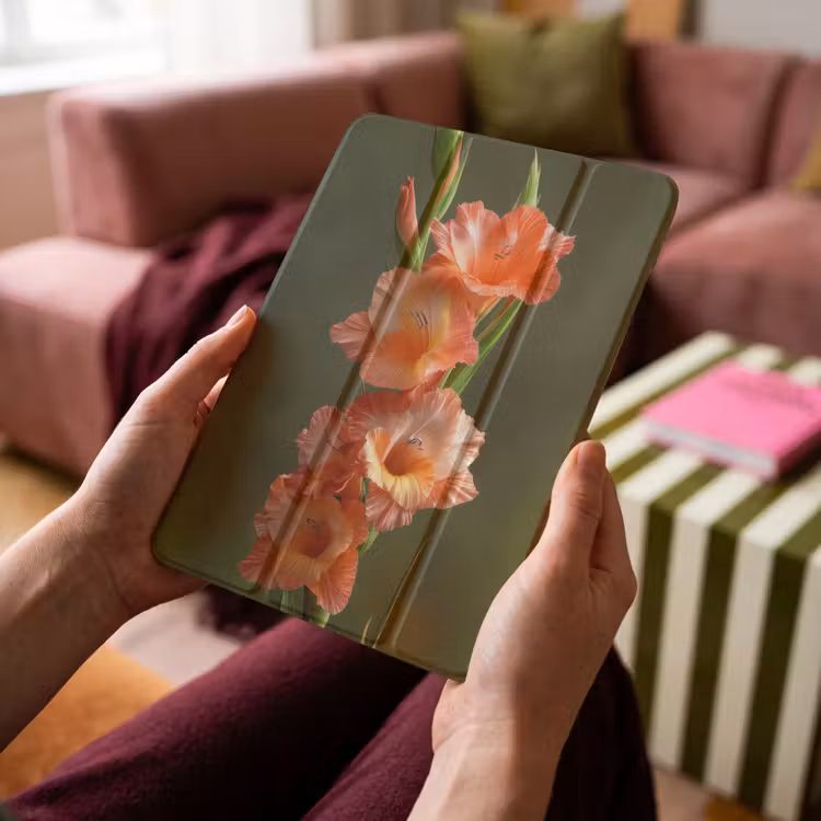 iPad-Hülle - Blume - Gladiolen - Lachsrosa — 4