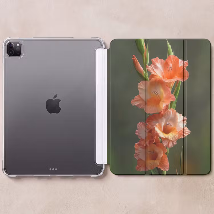 iPad-Hülle - Blume - Gladiolen - Lachsrosa — 6