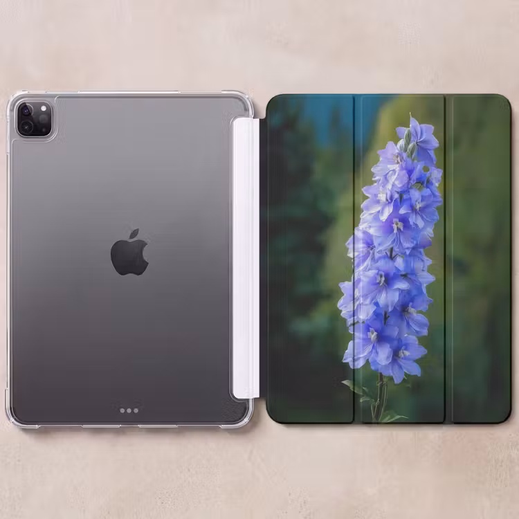 iPad-Hülle - Blumen - Blau - Tannenbaum — 6