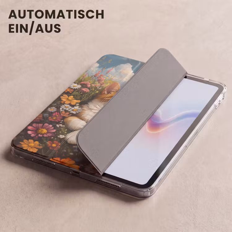 iPad-Hülle - Katze - Blumen - Entspannen — 5