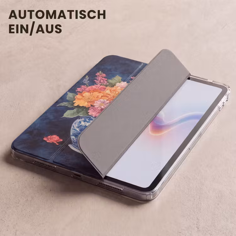 iPad-Hülle - Katze - Bunte Blumen - Vase — 5