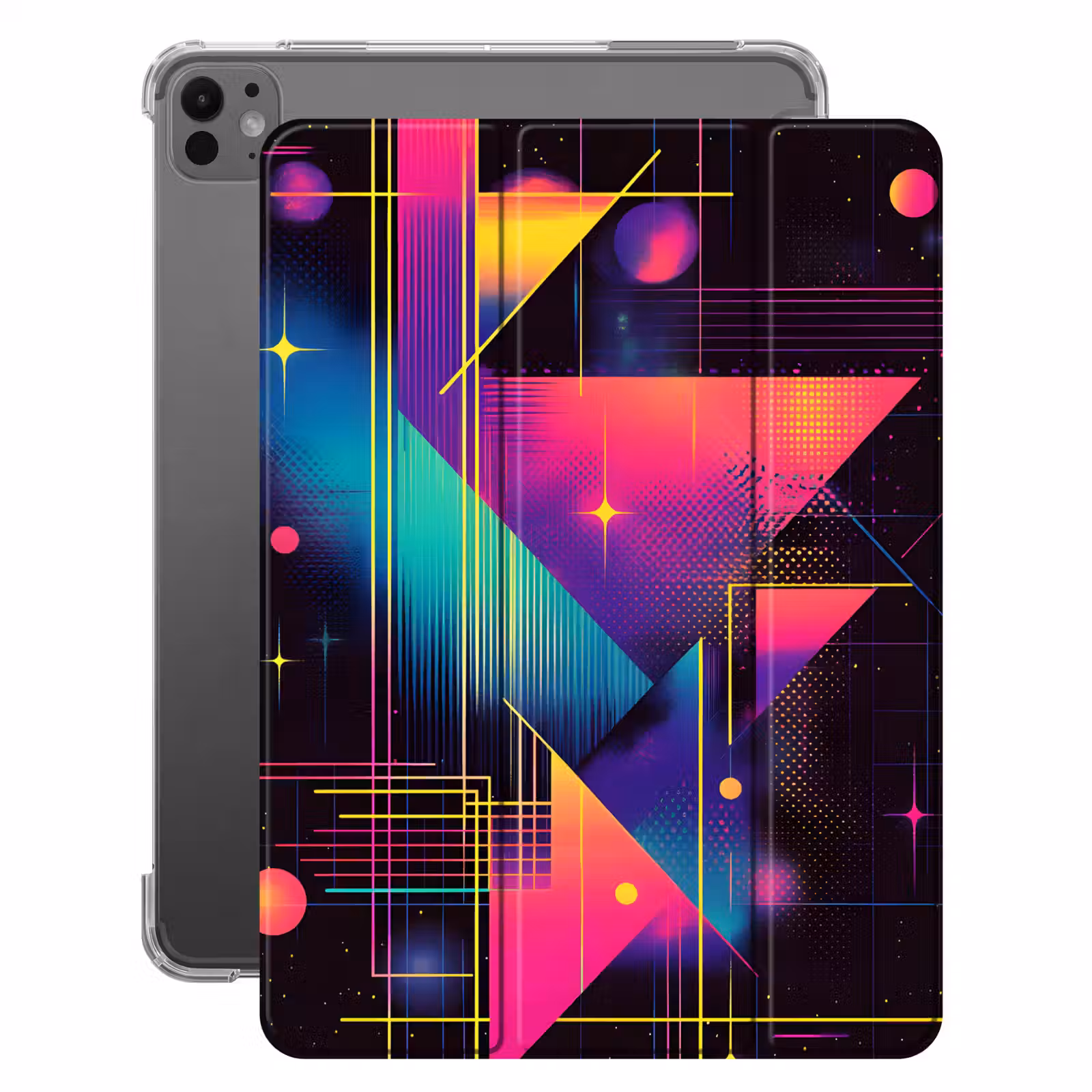 iPad-Hülle - Dreiecke - Kreise - Abstrakt - Sterne — 1