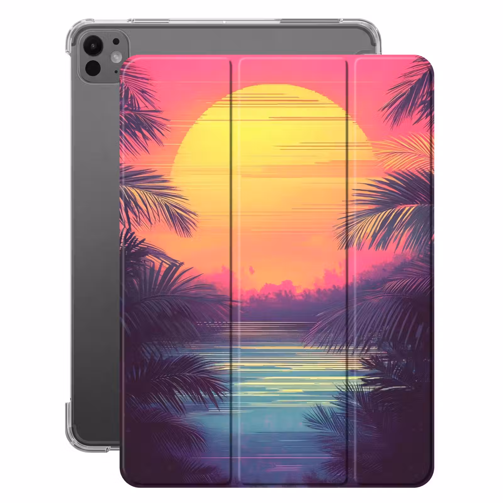 iPad-Hülle - Sonne - Gelb - Palmen - Tropisch — 1