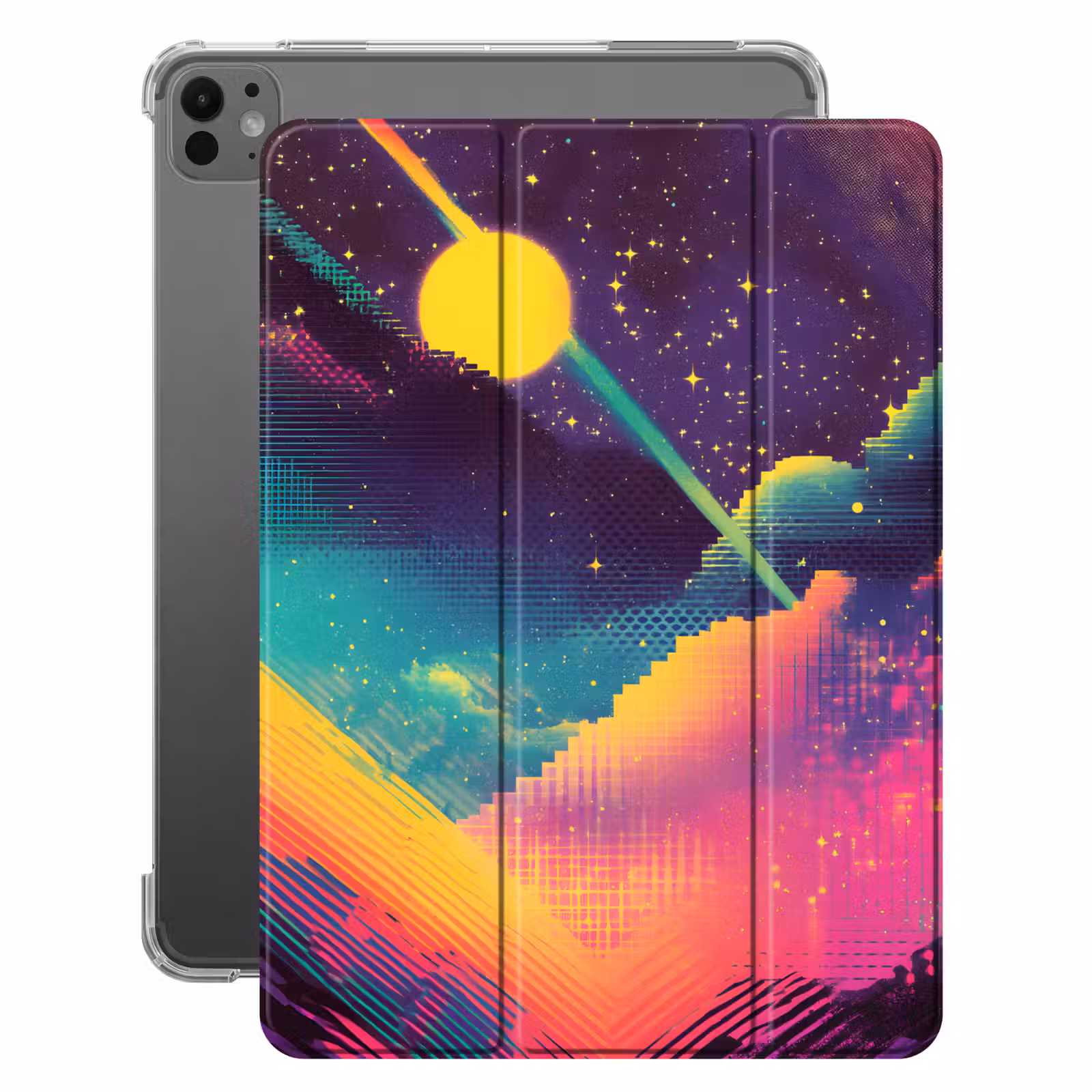 iPad-Hülle - Sterne - Berge - Farbenfroh — 1