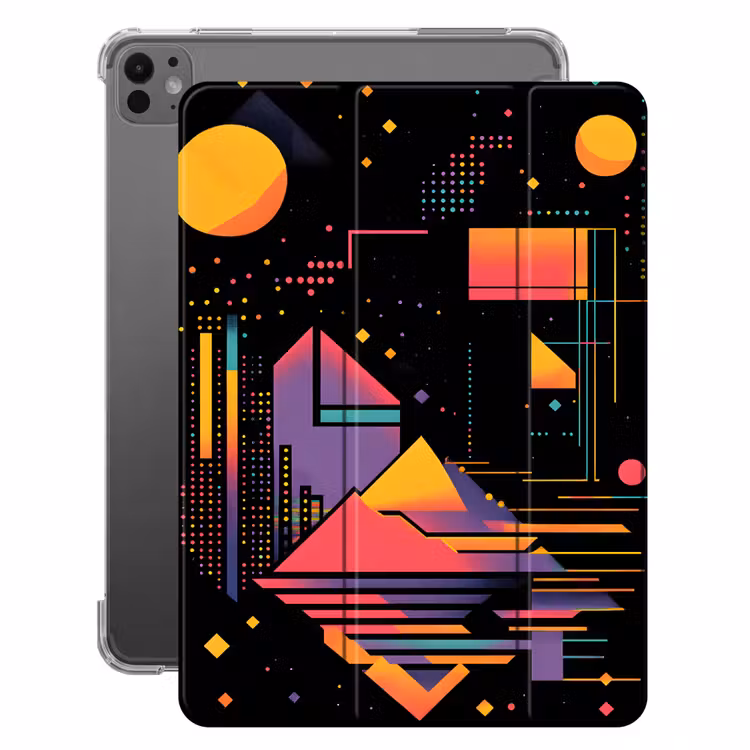 iPad-Hülle - Abstrakt - Formen - Linien - Farbenfroh — 1