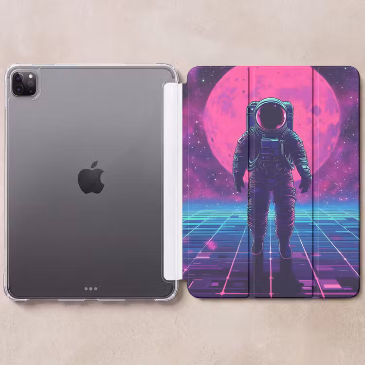 iPad-Hülle - Astronaut - Mond - Rosa - Sternennebel — 6