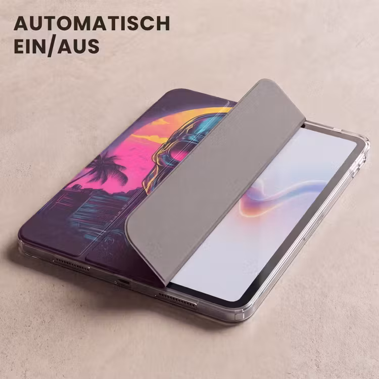 iPad-Hülle - Palmen - Kopf - Metallisch - Sonnenuntergang — 5