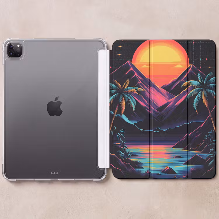 iPad-Hülle - Palmen - Neonberge - Sternenhimmel - Sonne — 6