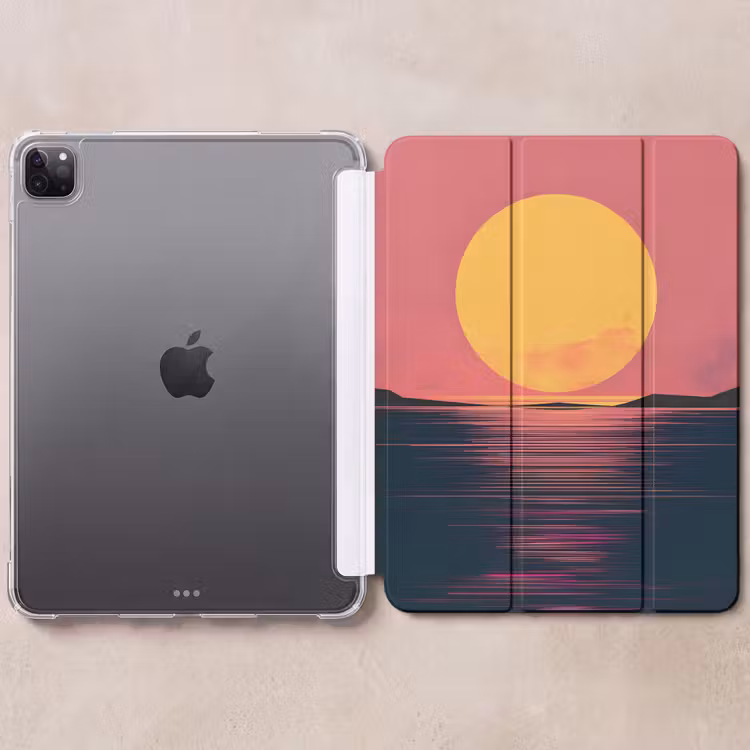 iPad-Hülle - Sonne - Gelb - Berge - Wasser — 6