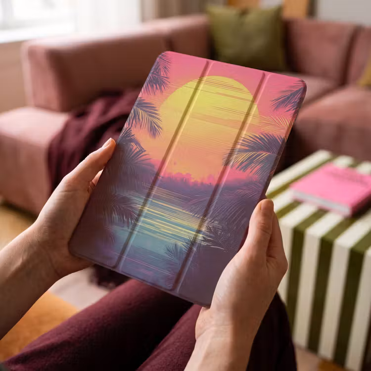 iPad-Hülle - Sonne - Gelb - Palmen - Tropisch — 4