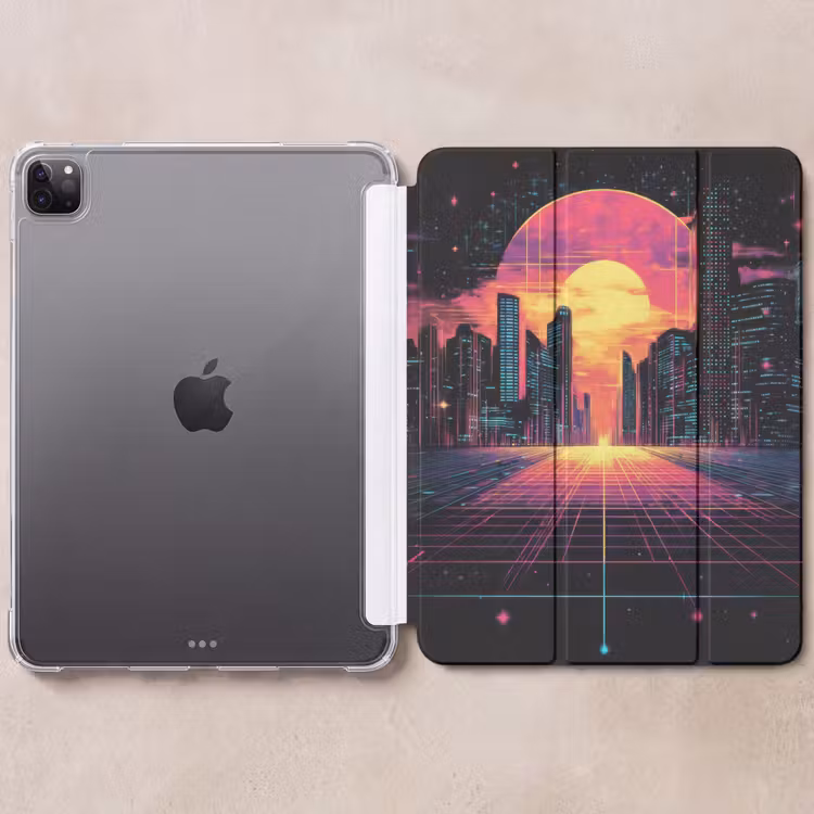 iPad-Hülle - Stadt - Gebäude - Sonne - Gelb — 6