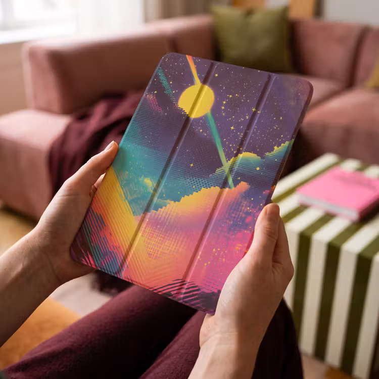 iPad-Hülle - Sterne - Berge - Farbenfroh — 4