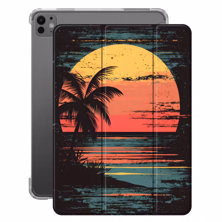 iPad-Hülle - Strand - Minimalistisch - Sonne - Orange — 1