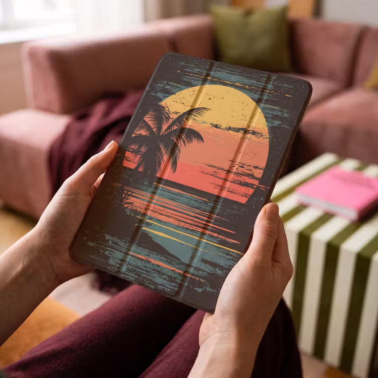iPad-Hülle - Strand - Minimalistisch - Sonne - Orange — 4
