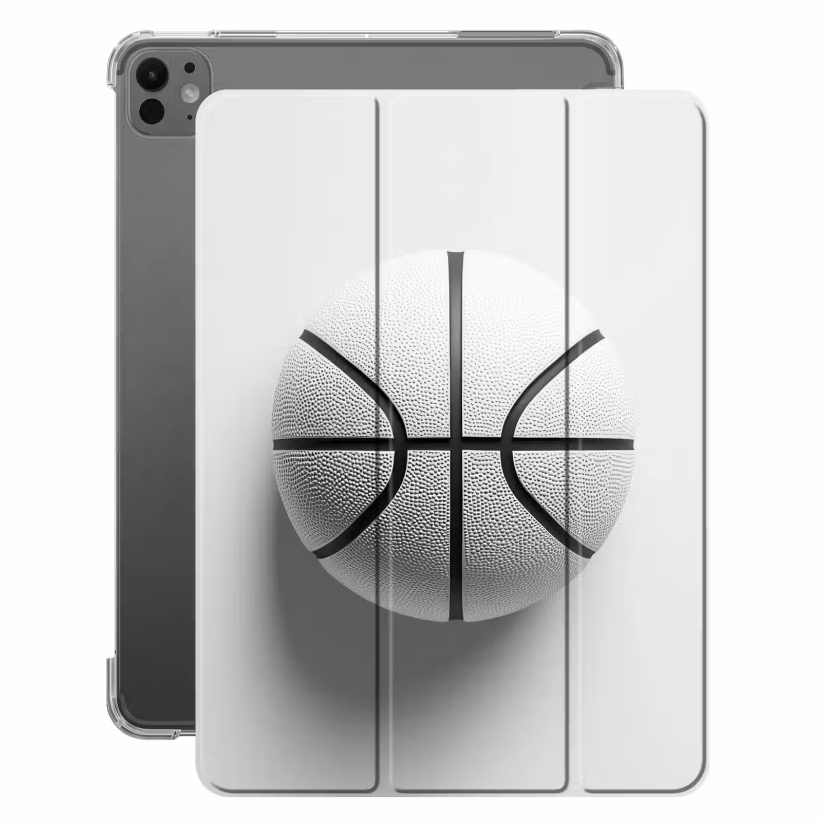iPad-Hülle - Basketball - Weiß - Schatten - Linien — 1