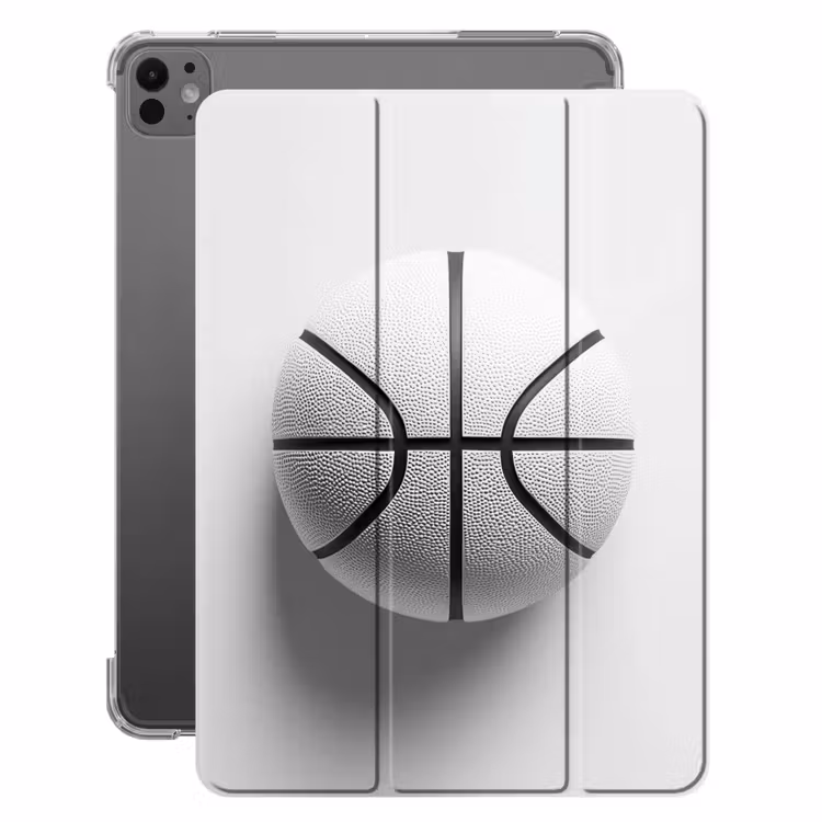 iPad-Hülle - Basketball - Weiß - Schatten - Linien — 1