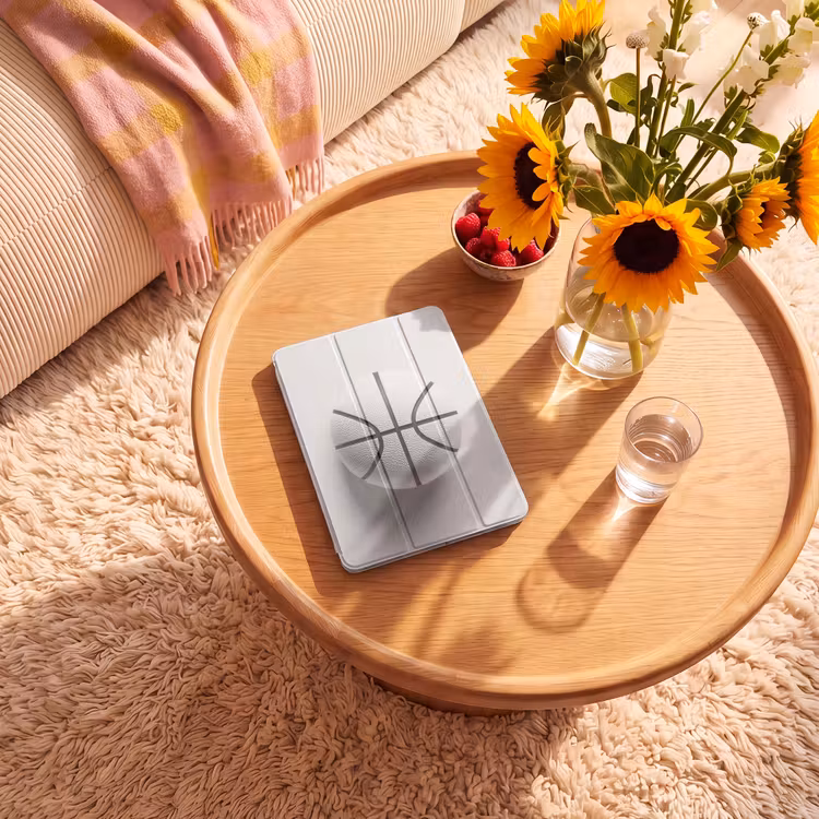 iPad-Hülle - Basketball - Weiß - Schatten - Linien — 2