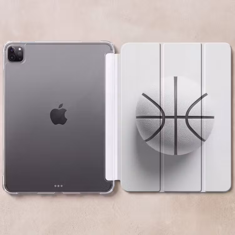 iPad-Hülle - Basketball - Weiß - Schatten - Linien — 6